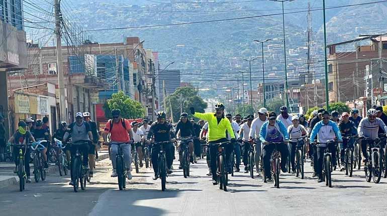 Cochabamba vive el Día del Peatón y el Ciclista con varias actividades