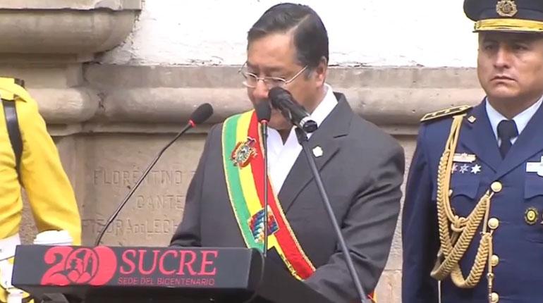 Arce inicia en Sucre las actividades oficiales por el Bicentenario de Bolivia