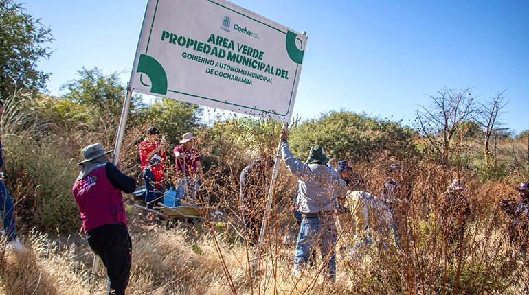 El municipio recupera un área verde en la OTB Alto Aranjuez