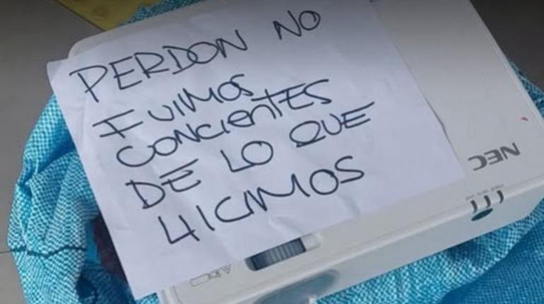 Devuelven equipos robados del Gastroenterológico: “No fuimos conscientes de lo que hicimos”